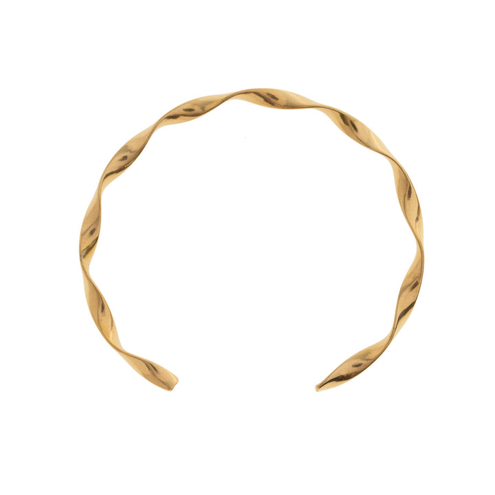Juni - Bracelet jonc torsadé ondulé en acier inoxydable