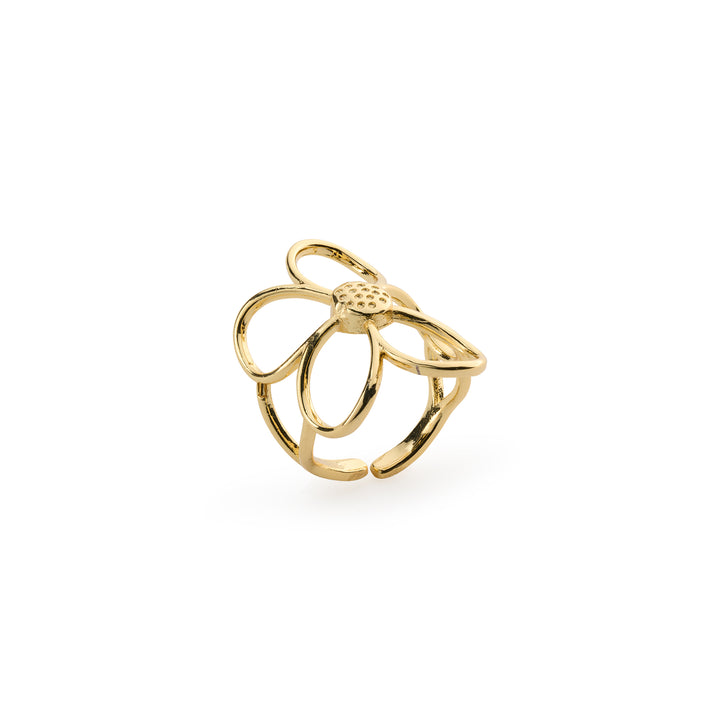 Lucky - Bague Fleur Outline
