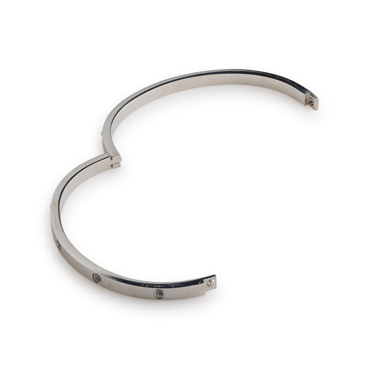 Fiona - Kristallen Bangle Armband RVS