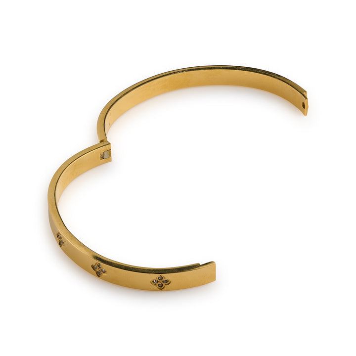 Liv - Crystal Klaver Armband Roestvrij Staal