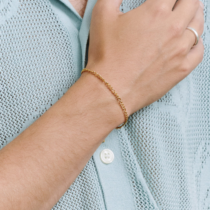 Hugo - Bracelet chaîne en acier inoxydable