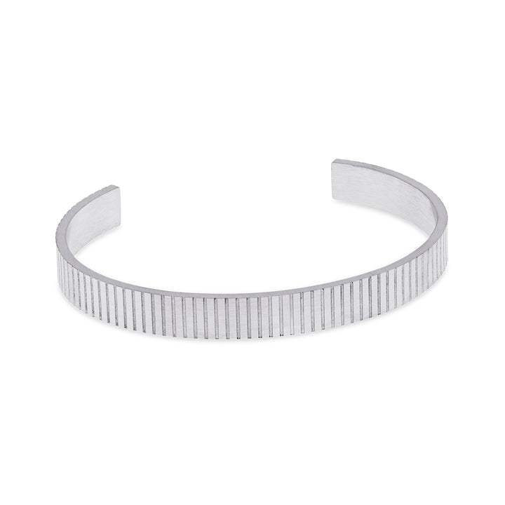 Tage - Geribbelde Bangle Armband Roestvrij Staal