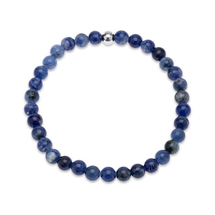 Erik - Bracelet en perles de pierre en acier inoxydable