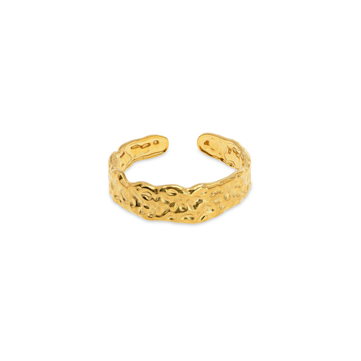 Tone - Bague martelée en acier inoxydable
