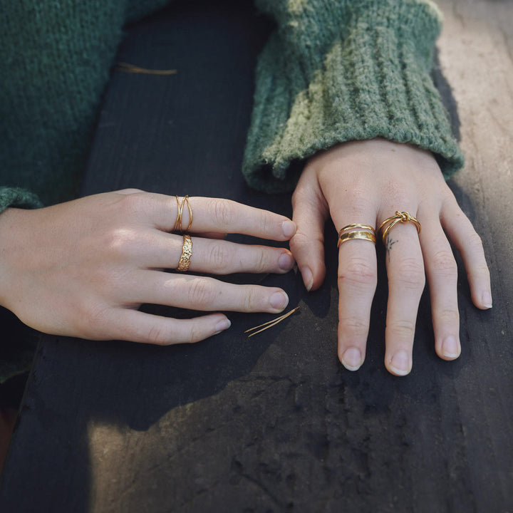 Maria - Bague Entrelacée en Acier Inoxydable