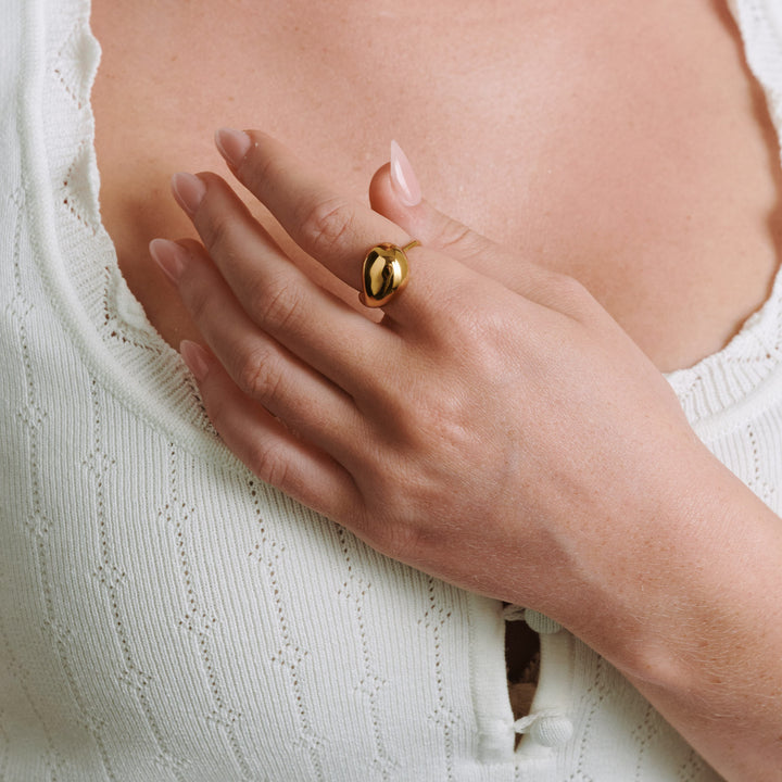 Farah - Bague Statement en acier inoxydable