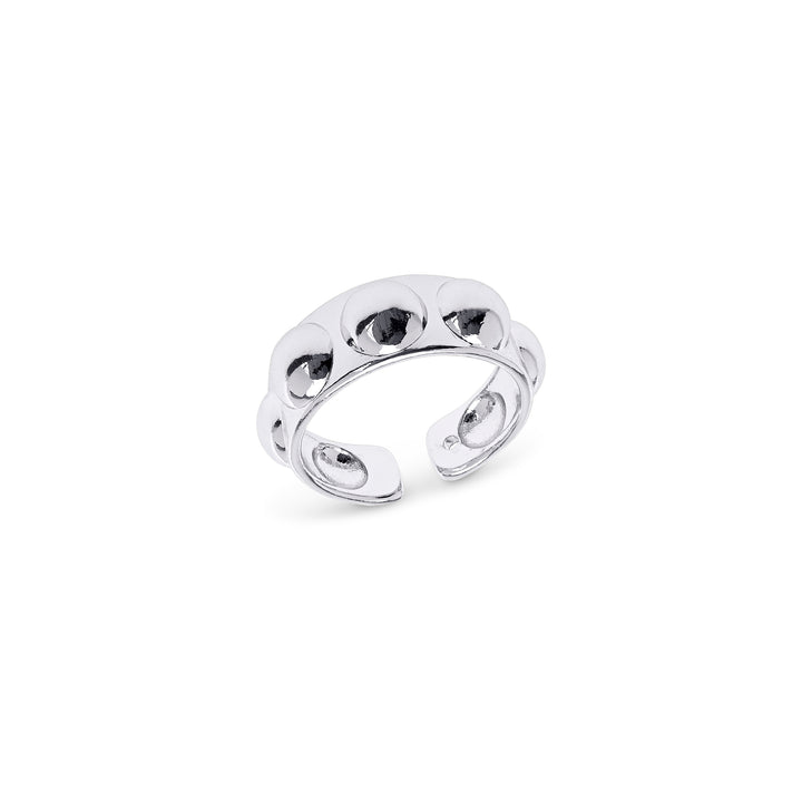 Reah - Bague Structure Bulles Acier Inoxydable