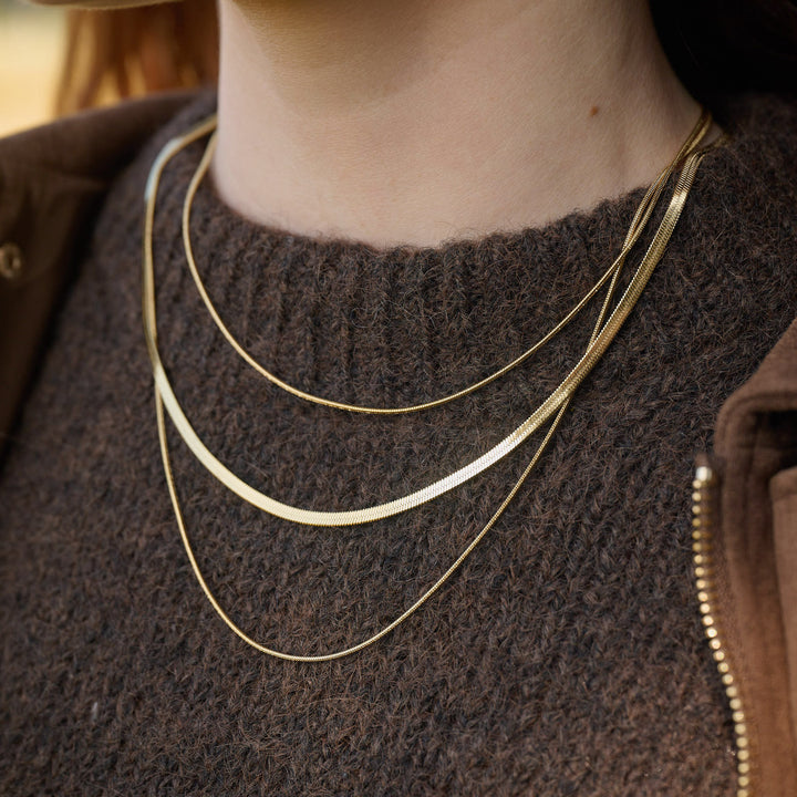 Matilde - Collier à triple chaîne en acier inoxydable