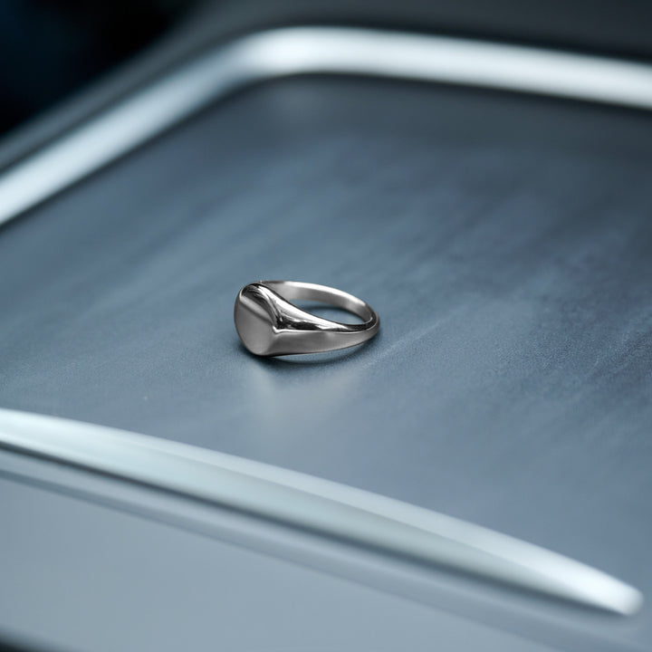 Ian - Bague Sceau Acier Inoxydable