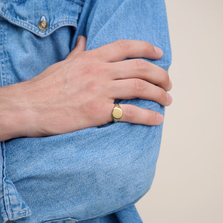 Ian - Bague Sceau Acier Inoxydable