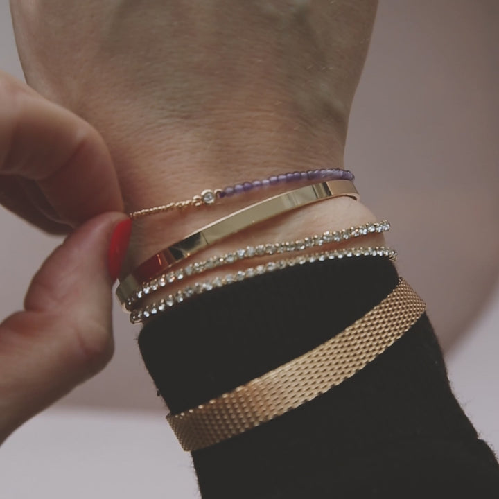 Isa - Bracelet chaîne en perles et cristaux