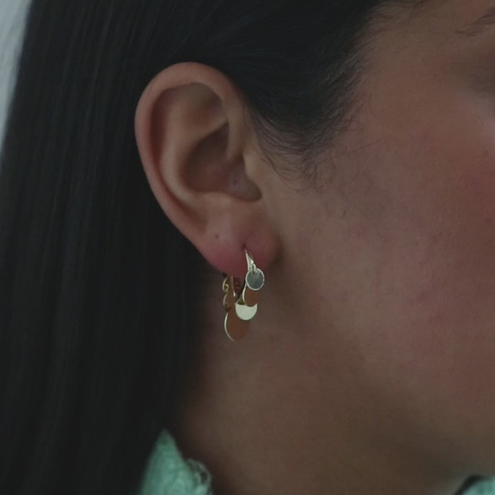 Riya - Boucles d'oreilles créoles en forme de pièces de monnaie