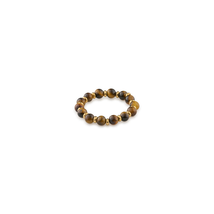 Bague avec perles en pierre