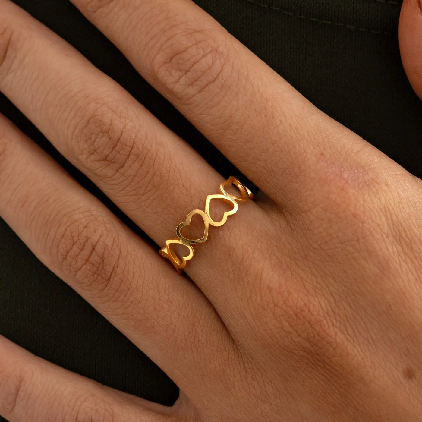 Sophie - Heart Outline Ring roestvrij staal