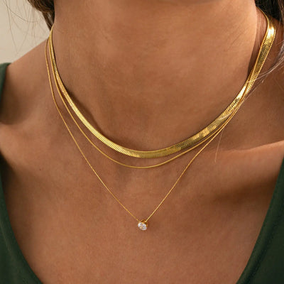 Ivy - Double Snake Chain ketting roestvrij staal