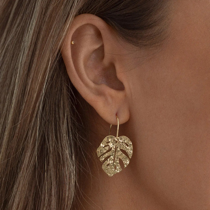 Arwa - Monstera Earrings