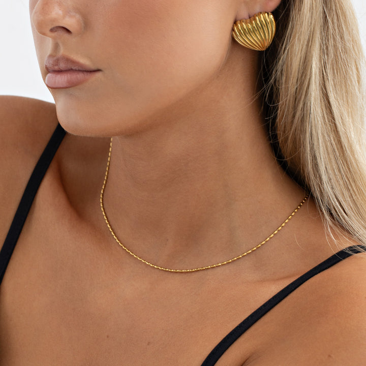 Braven - Collier à chaîne perlée en acier inoxydable