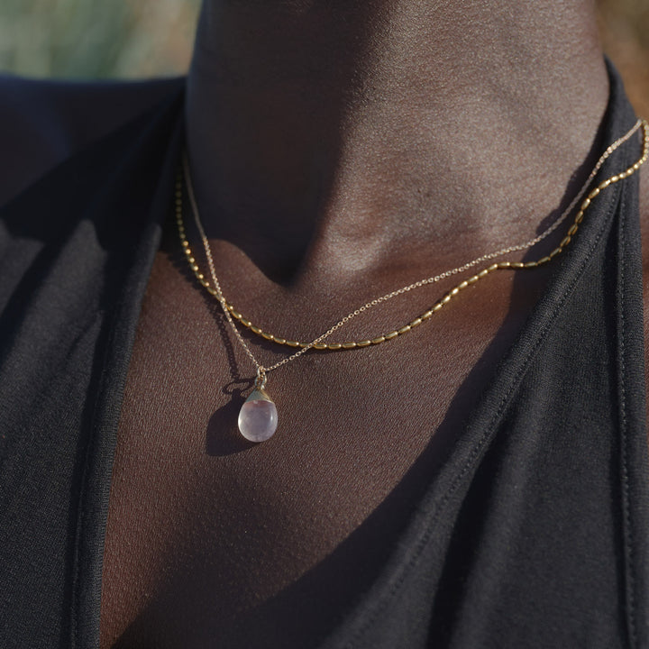 Braven - Collier à chaîne perlée en acier inoxydable