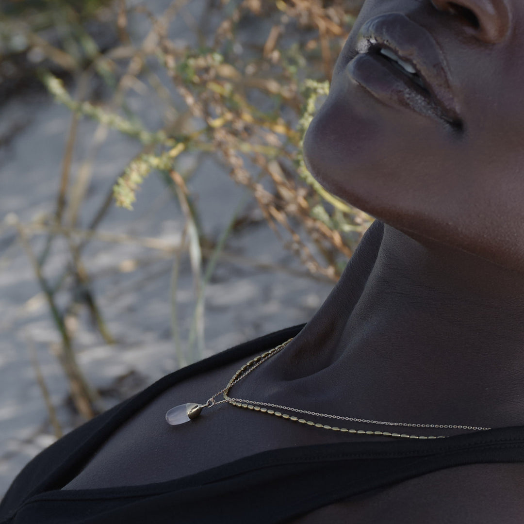 Braven - Collier à chaîne perlée en acier inoxydable