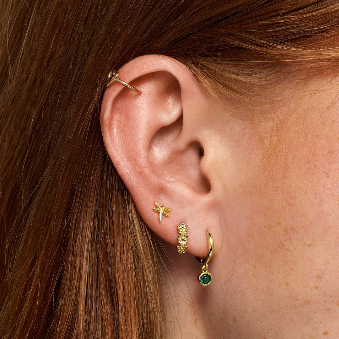 Lupin - Boucles d'oreilles Huggie Fleur