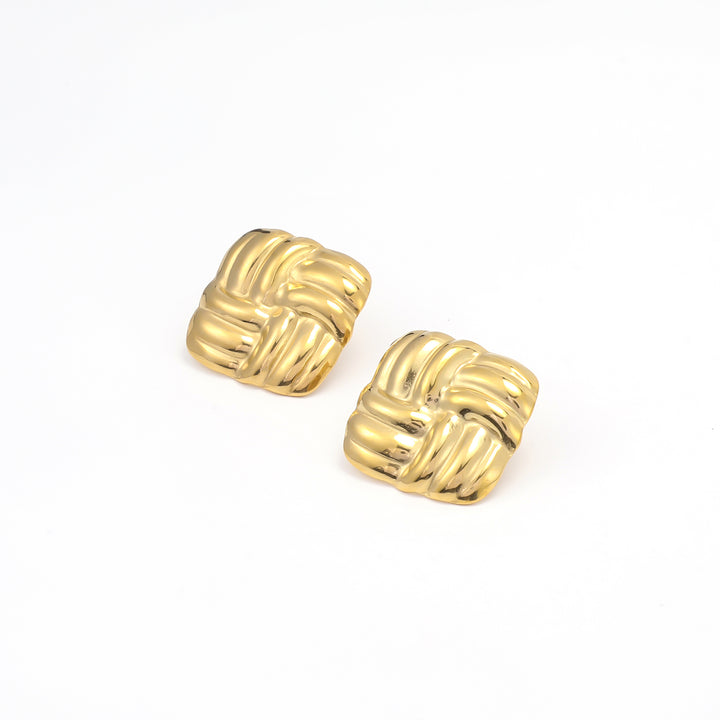Hilde - Boucles d'oreilles en acier inoxydable en forme de nœud