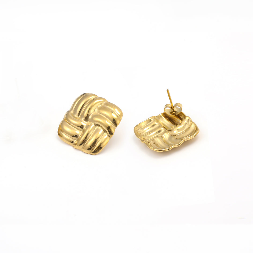 Hilde - Boucles d'oreilles en acier inoxydable en forme de nœud