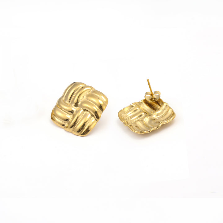 Hilde - Boucles d'oreilles en acier inoxydable en forme de nœud