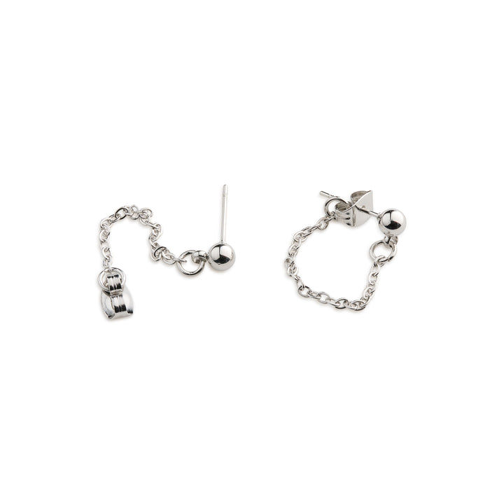Lumi - Boucles d'oreilles chaîne minimalistes en acier inoxydable