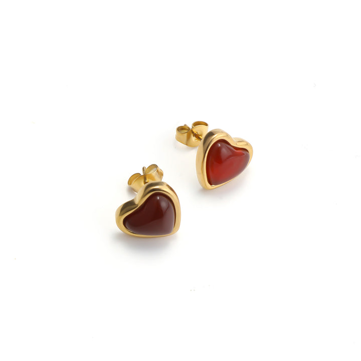 Sonja - Jelly Heart Stud Earrings Stainless Steel