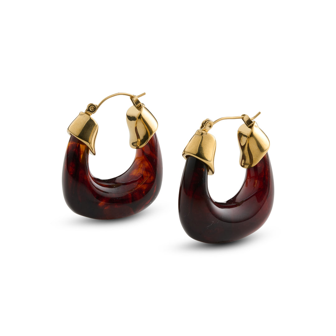 Carmen - Boucles d'oreilles en résine Acier inoxydable