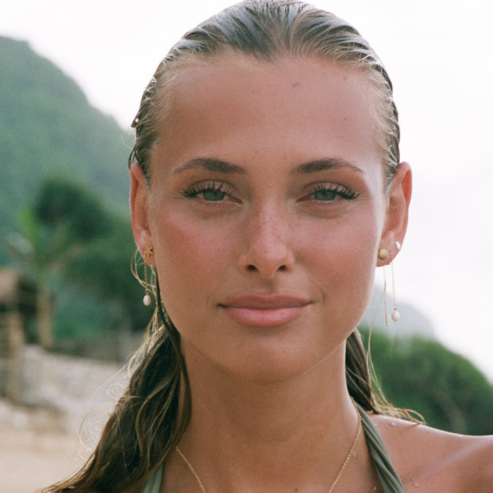 Boucles d'oreilles clous Ane - Coquillage en acier inoxydable