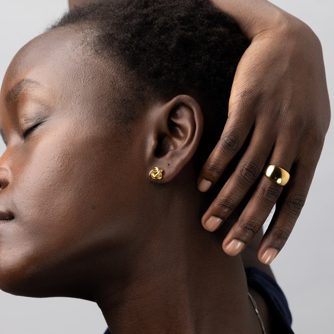 Venus - Dôme Chunky Bague en Acier Inoxydable