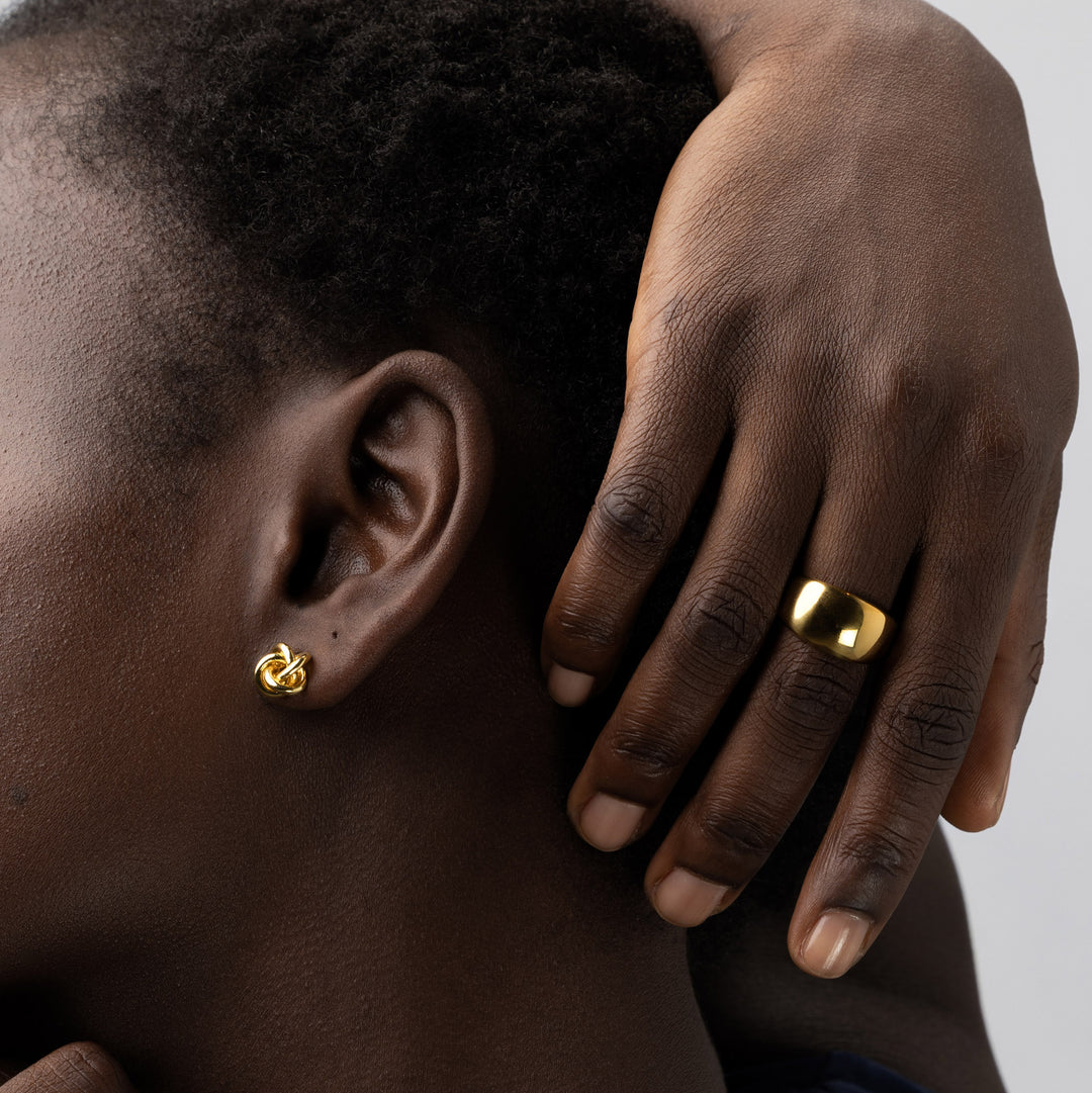 Venus - Dôme Chunky Bague en Acier Inoxydable