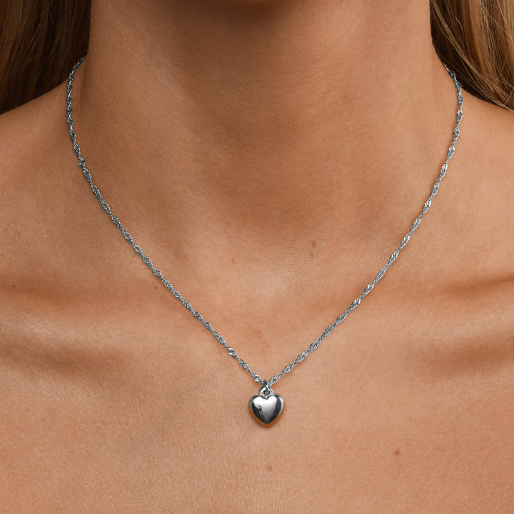 Julie - Klassieke Hart Dangle Ketting RVS