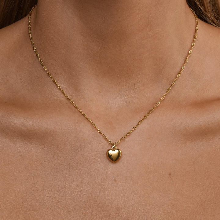 Julie - Klassieke Hart Dangle Ketting RVS