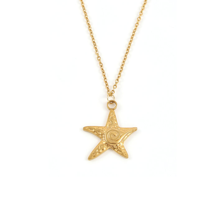 Moss - Mini Zeesterren Hanger Ketting Gouden Roestvrij Staal