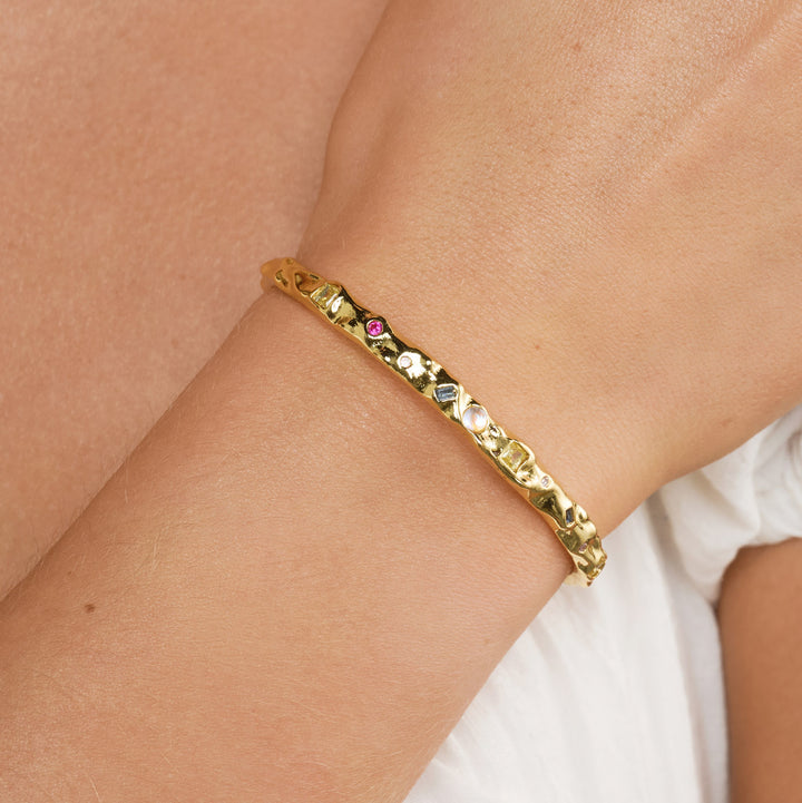 Shiloh - Kristallen Armband Verstelbare Goudkleurige Bangle