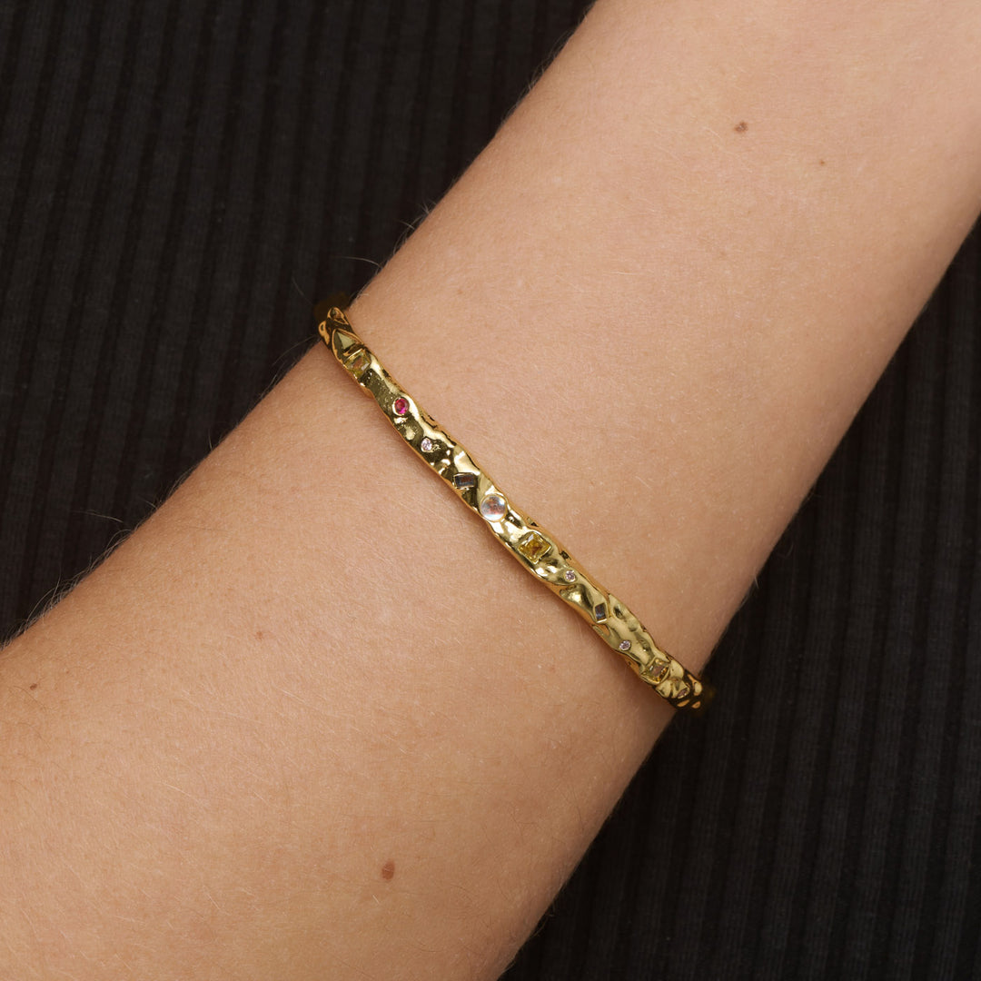 Shiloh - Kristallen Armband Verstelbare Goudkleurige Bangle