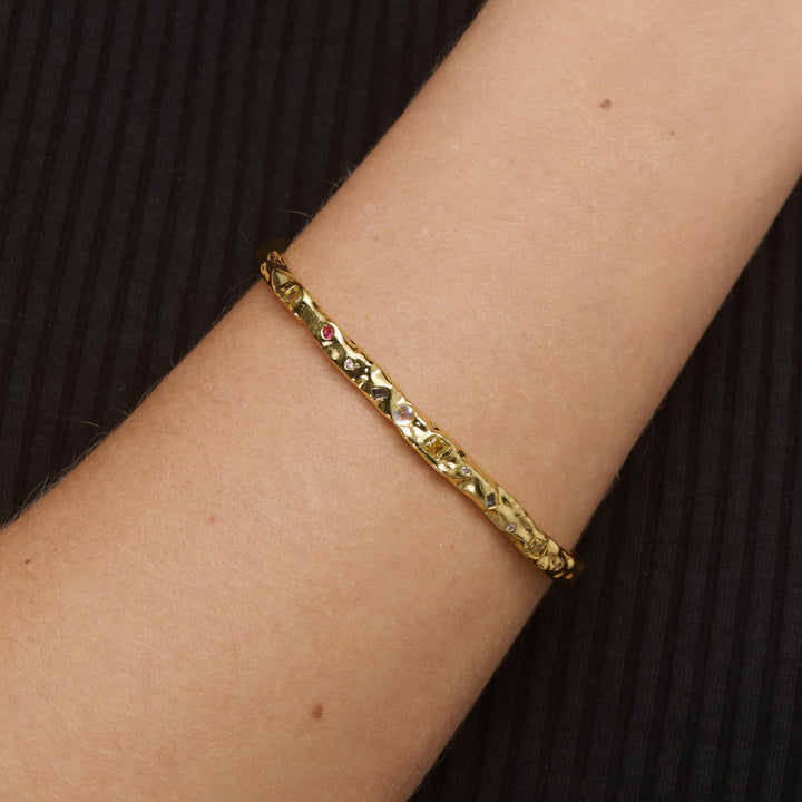 Shiloh - Kristallen Armband Verstelbare Goudkleurige Bangle