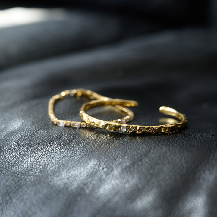 Shiloh - Kristallen Armband Verstelbare Goudkleurige Bangle