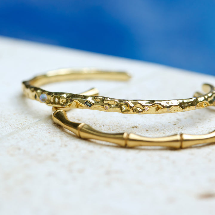 Shiloh - Kristallen Armband Verstelbare Goudkleurige Bangle