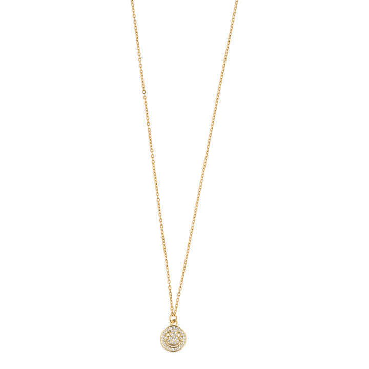 Lovely - Glimlachende Gezicht Charm Dangle Ketting Goud