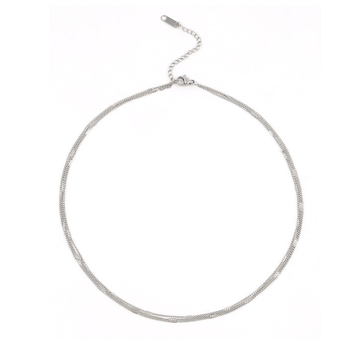 Mika - Collier Multi Chaînes en Acier Inoxydable