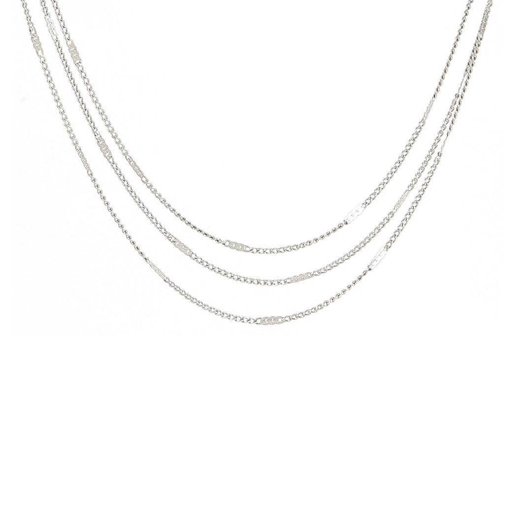 Mika - Collier Multi Chaînes en Acier Inoxydable