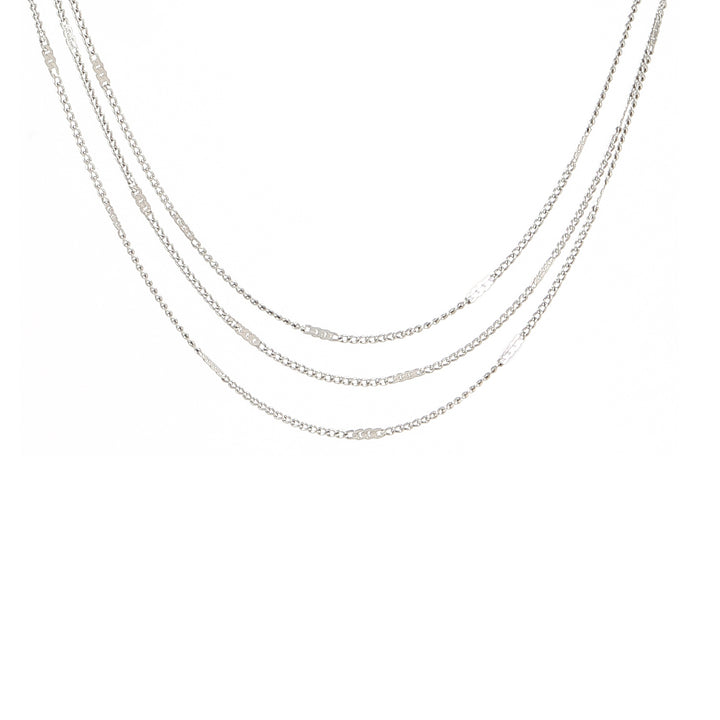 Mika - Collier Multi Chaînes en Acier Inoxydable