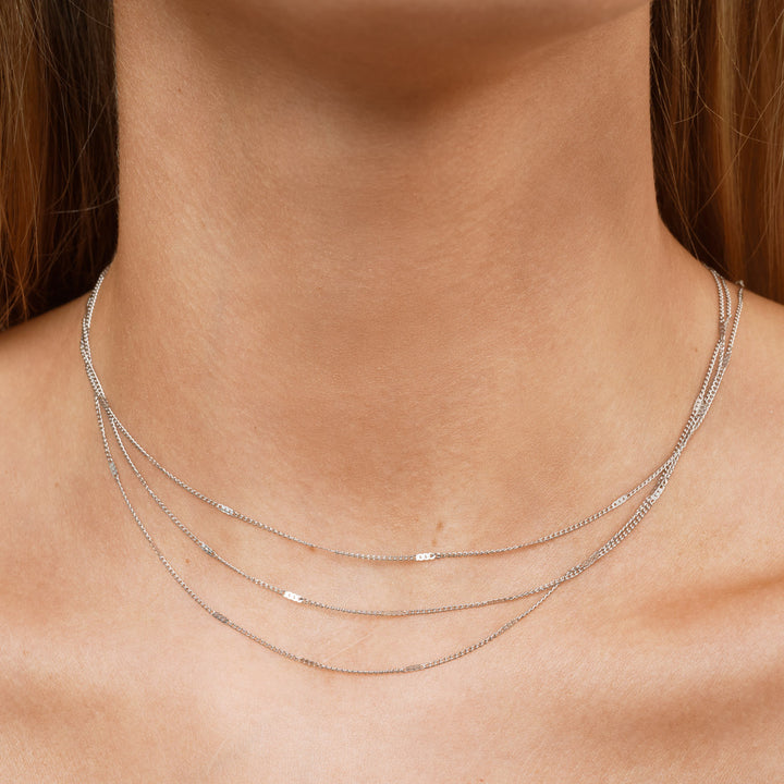 Mika - Collier Multi Chaînes en Acier Inoxydable