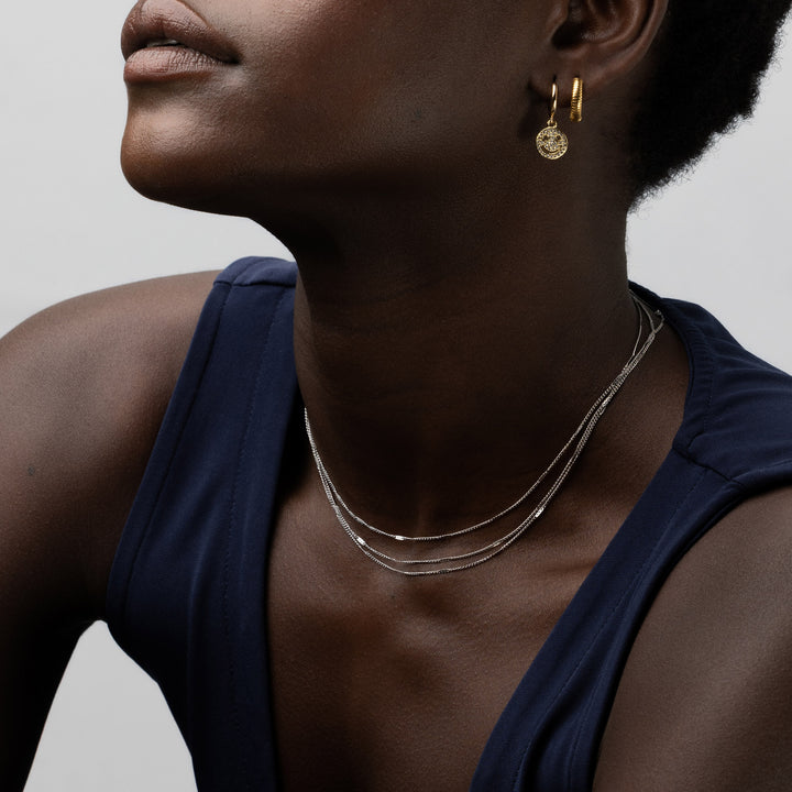 Mika - Collier Multi Chaînes en Acier Inoxydable