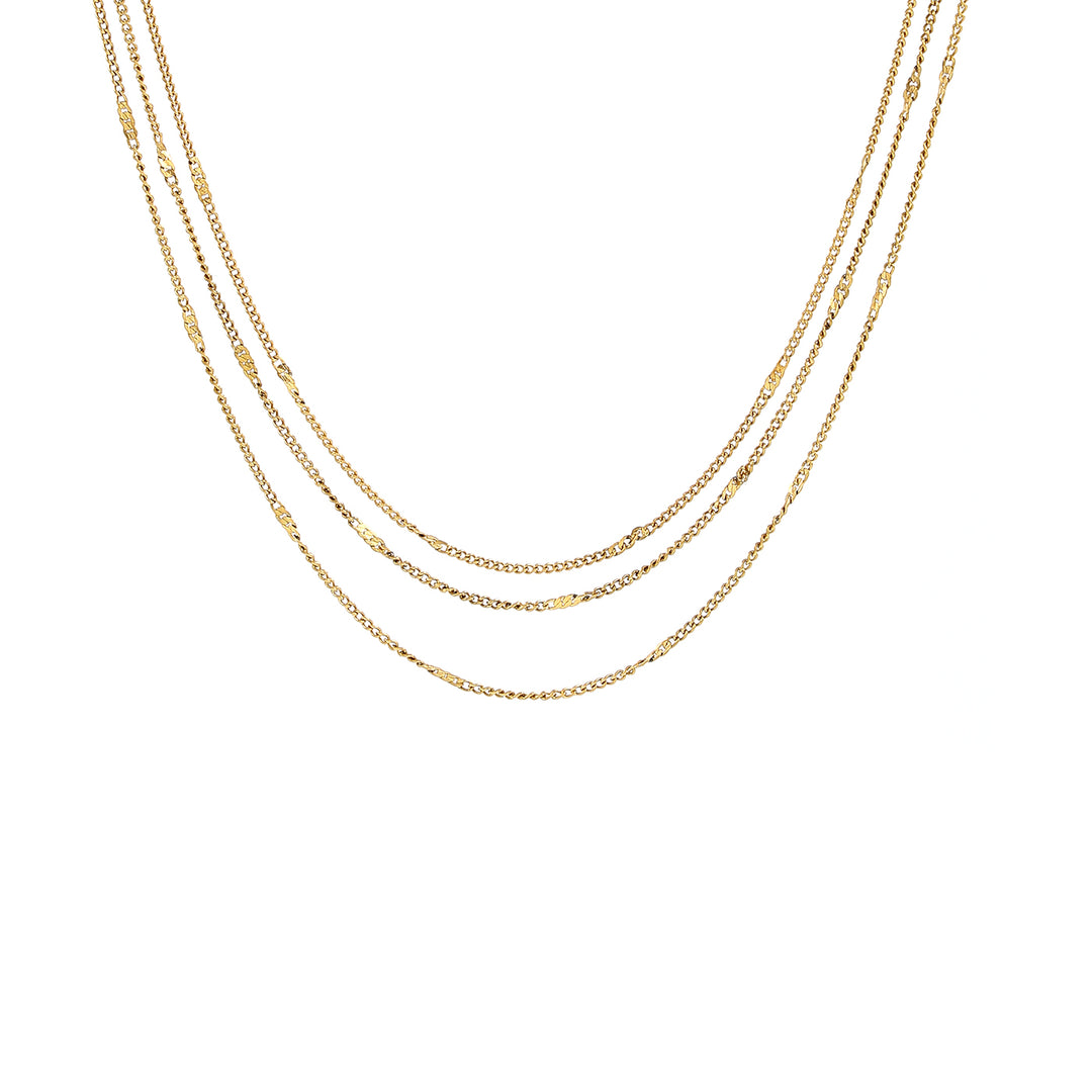 Mika - Collier Multi Chaînes en Acier Inoxydable