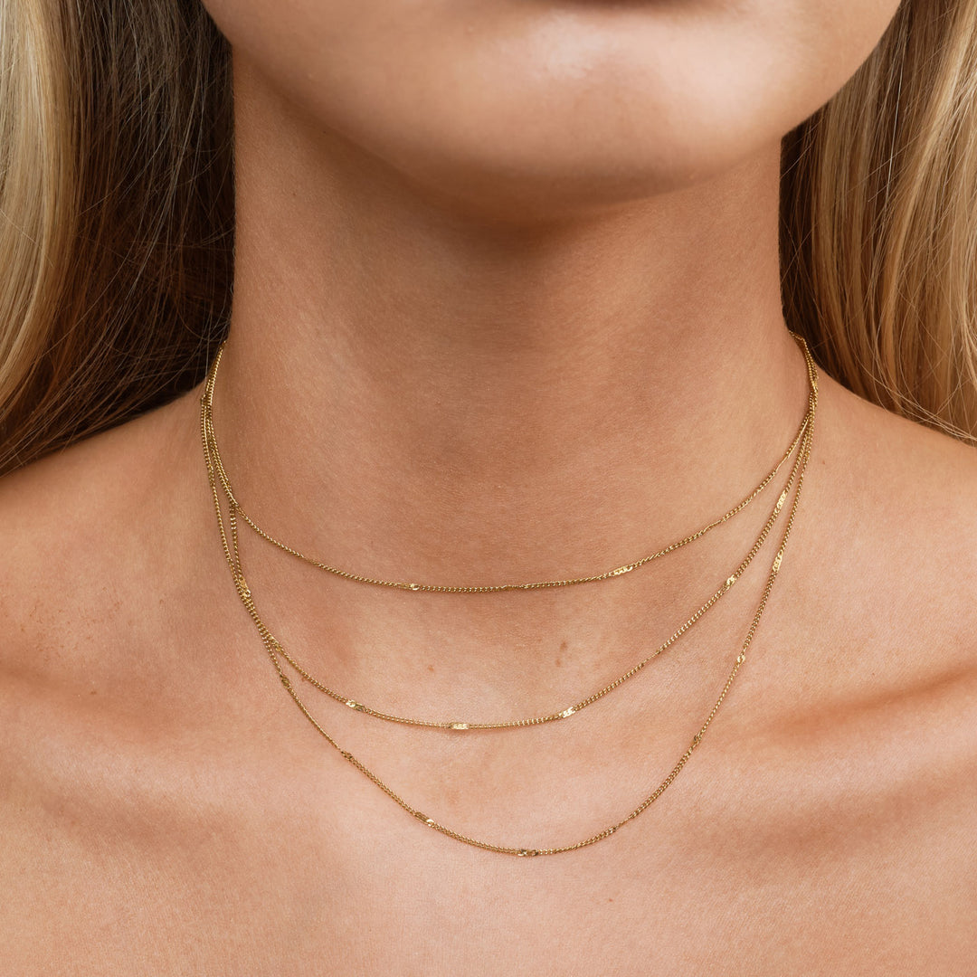 Mika - Collier Multi Chaînes en Acier Inoxydable