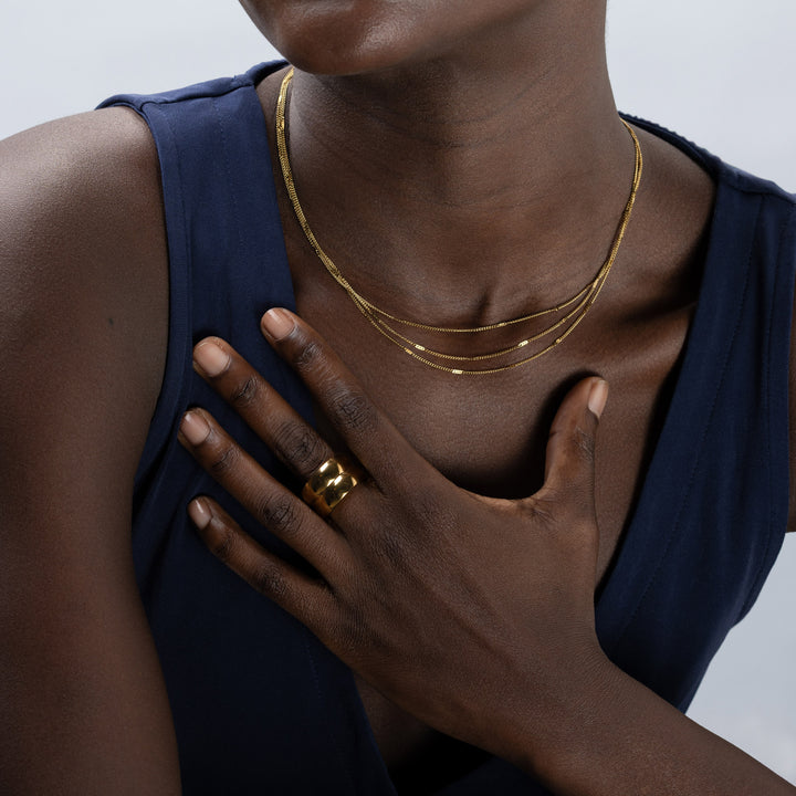 Mika - Collier Multi Chaînes en Acier Inoxydable
